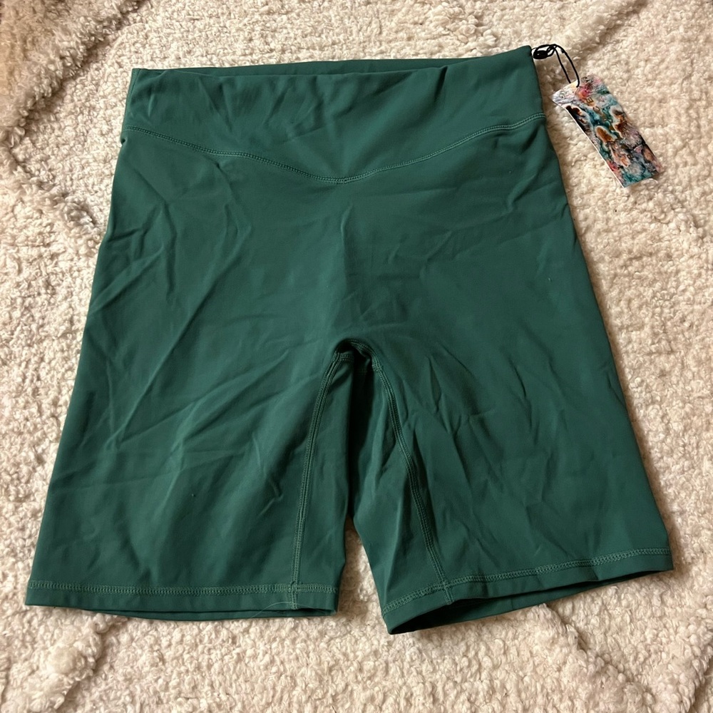 Emerald Green Balance Biker Shorts